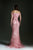 Cinderella Divine 5155 - Off-Shoulder Laced Trumpet Dress In Pink