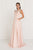 Elizabeth K - GL1545 Jacquard Illusion Appliqued A-Line Gown Special Occasion Dress