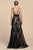 Cinderella Divine A0464 - V-Neck Laced Dress In Black   