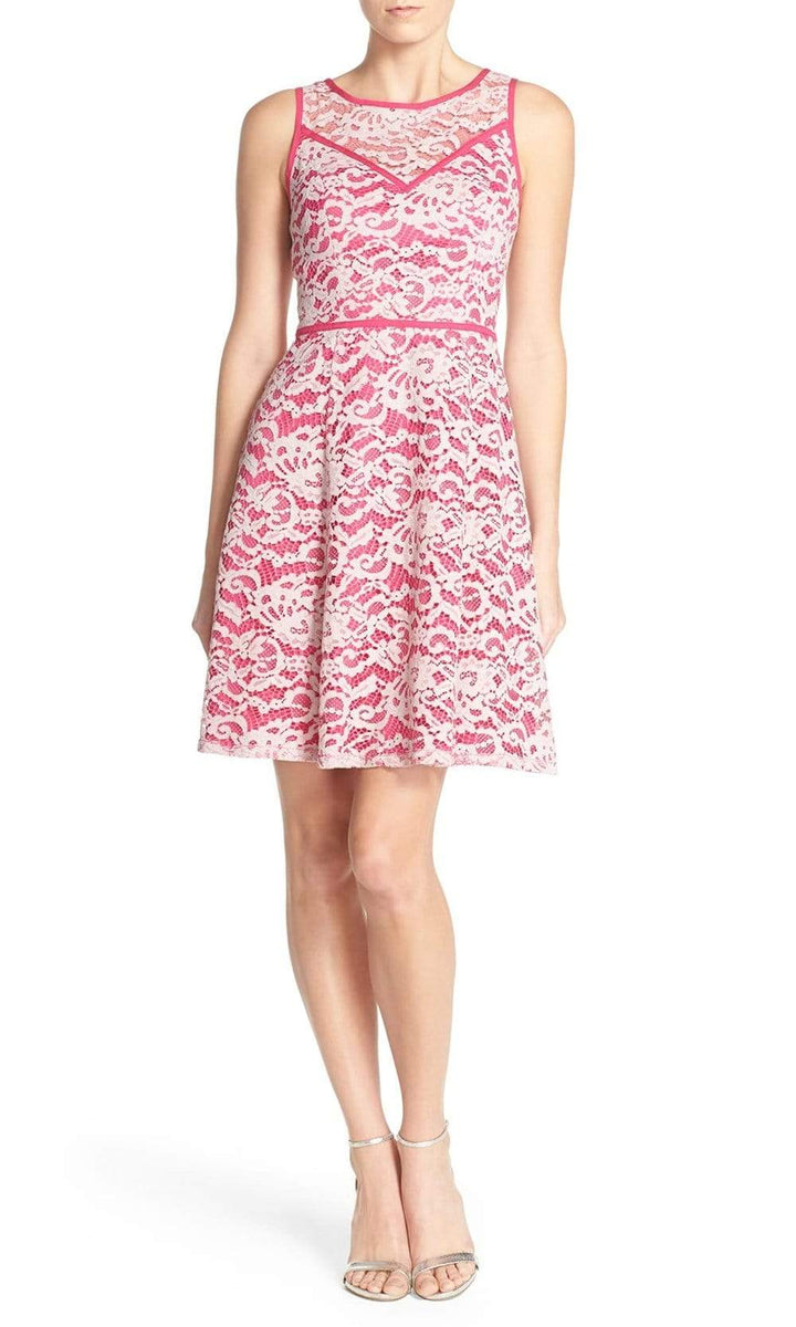 Adrianna Papell - 12253970 Floral Bateau Neck A-Line Dress – Couture Candy