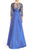 Adrianna Papell - 81916970 Quarter Sleeve Ribbon Ornate High Low Gown Special Occasion Dress