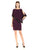Adrianna Papell - AP1D100418 Sequin Trim Capelet Banded Sheath Dress Special Occasion Dress 2 / Plum Wine