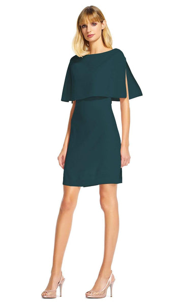 adrianna papell off shoulder cape dress Adrianna Papell