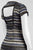 Adrianna Papell - AP1D101468 Stripe Patterned Sheath Dress With Cutout Special Occasion Dress