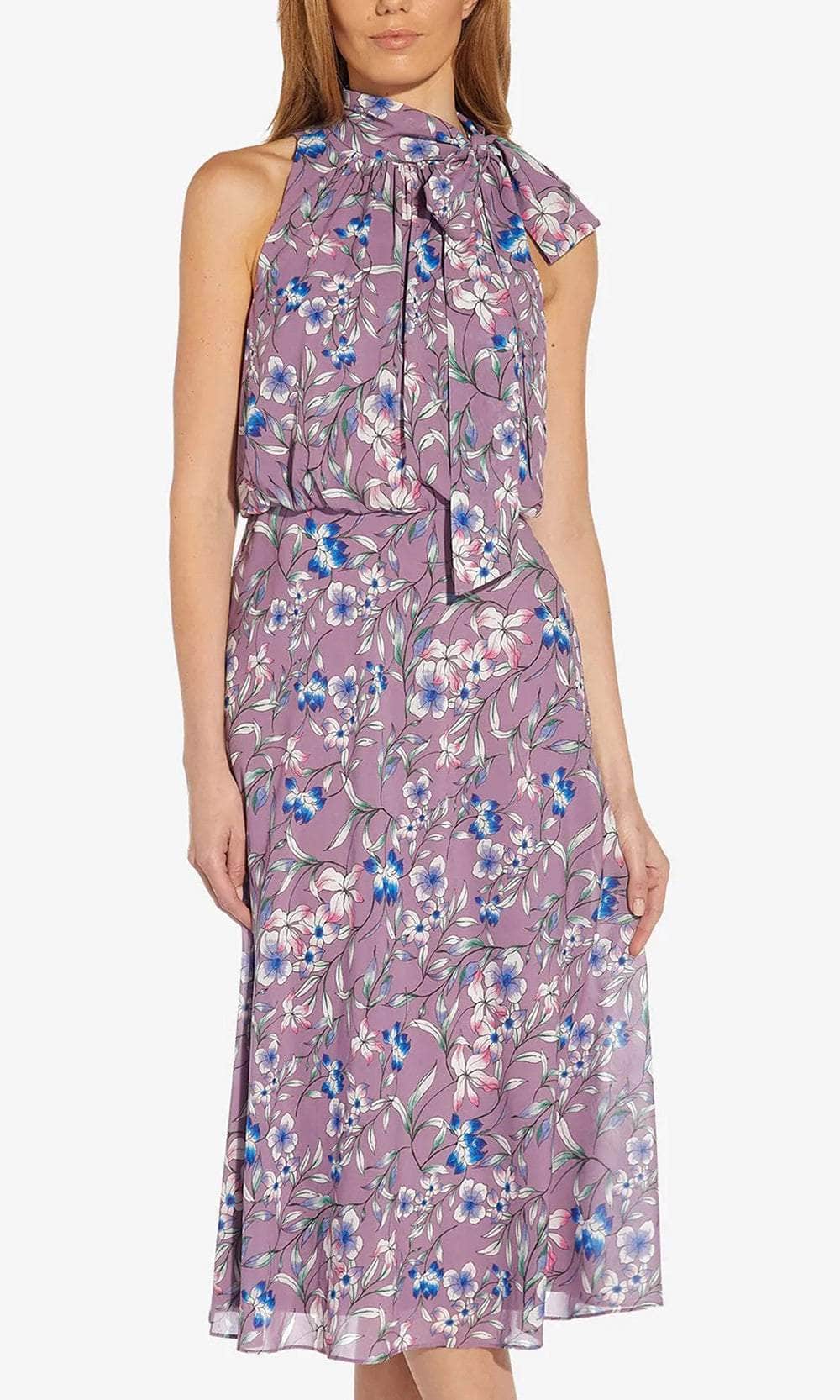 Adrianna Papell AP1D104621 Halter Floral Casual Dress – Couture