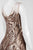 Adrianna Papell AP1E200620 Sleeveless Sheer Sequined Long Dress CCSALE 4 / ROSE GOLD