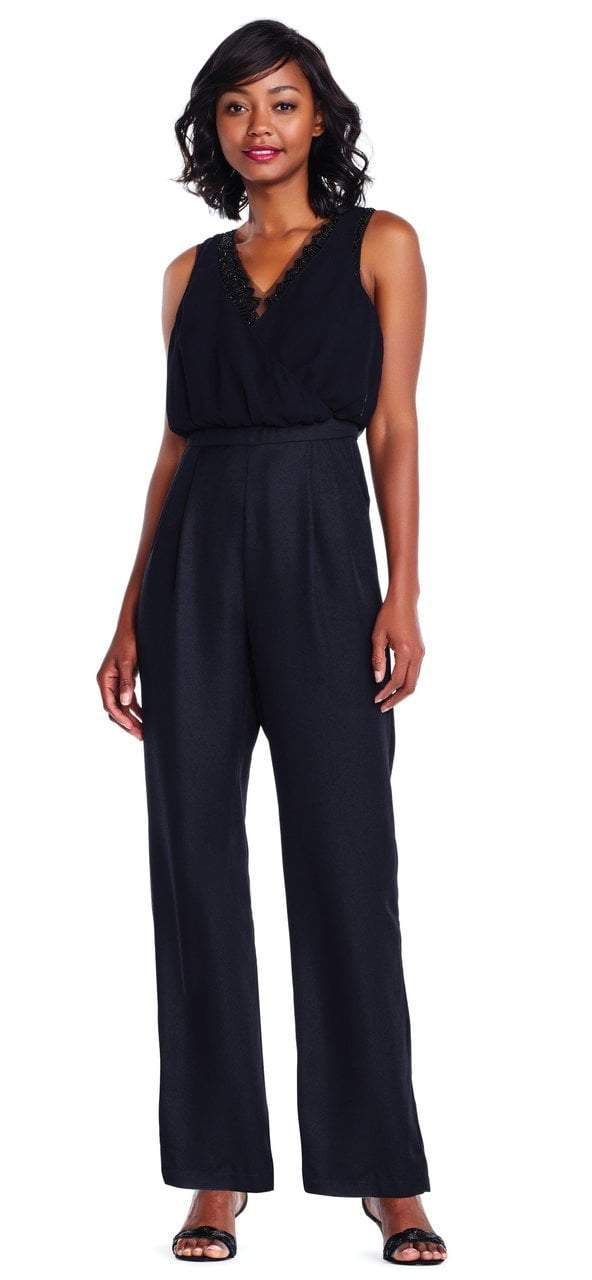 Adrianna Papell Jersey Jumpsuit with Chiffon Sleeve India | Ubuy