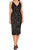 Adrianna Papell - AP1E205373 Embellished V-neck Fitted Dress Party Dresses
