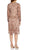 Adrianna Papell AP1E209095 - Faux Wrap Shiny Knee Length Dress Special Occasion Dress