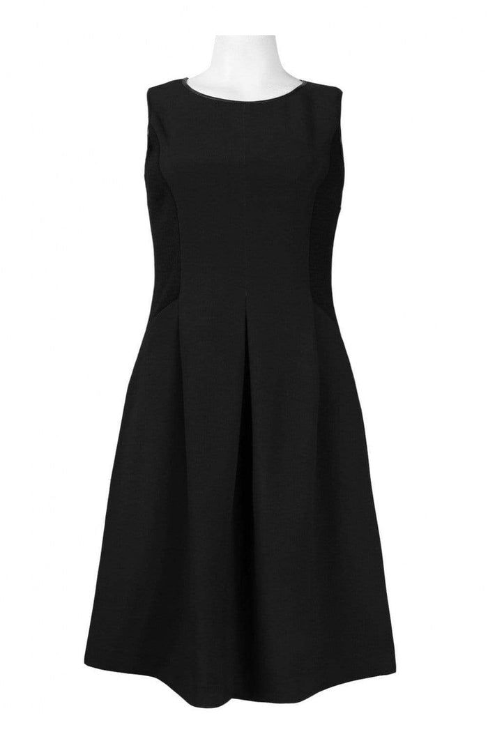 Adrianna Papell Daytime - 16PD78240 Sleeveless Crepe A-line Dress Semi Formal 0 / Black
