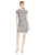 Adrianna Papell - Embellished Bateau Neck Dress 41881410 Special Occasion Dress 4 / Silver Grey