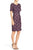 Adrianna Papell - Lace Bateau Sheath Dress AP1D100772 - 1 Pc Plum Wine in Size 8 Available CCSALE 8 / Plum Wine Tan