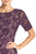 Adrianna Papell - Lace Bateau Sheath Dress AP1D100772 - 1 Pc Plum Wine in Size 8 Available CCSALE 8 / Plum Wine Tan