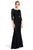 Adrianna Papell - Long Sleeves Lace Long Dress 91879130 Special Occasion Dress 4 / Black