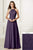 Adrianna Papell Platinum - 40175 Lace Halter Chiffon A-line Dress Bridesmaid Dresses 0 / Amethyst
