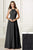 Adrianna Papell Platinum - 40175 Lace Halter Chiffon A-line Dress Bridesmaid Dresses 0 / Black