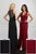Adrianna Papell Platinum - 40230 Beaded V-Neck Dress with Slit Evening Dresses 0 / Claret