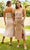 Adrianna Papell Platinum - 40338 V-Neck Beaded Mesh Dress Bridesmaid Dresses