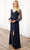 Adrianna Papell Platinum 40398 - V-neck A-line Evening Gown Evening Dresses