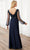 Adrianna Papell Platinum 40398 - V-neck A-line Evening Gown Evening Dresses