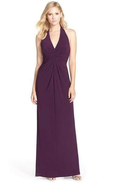 Adrianna Papell - Ruched Jersey Halter Dress 191915320 - 1 pc Black In Size 4 Available CCSALE 4 / Black