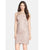Adrianna Papell - Sleeveless Illusion Lace Cocktail Dress 41889120 Special Occasion Dress 12 / Rose Gold