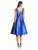 Adrianna Papell - Sleeveless V-Back Tea Length Dress 41899070 Special Occasion Dress 4 / Neptune