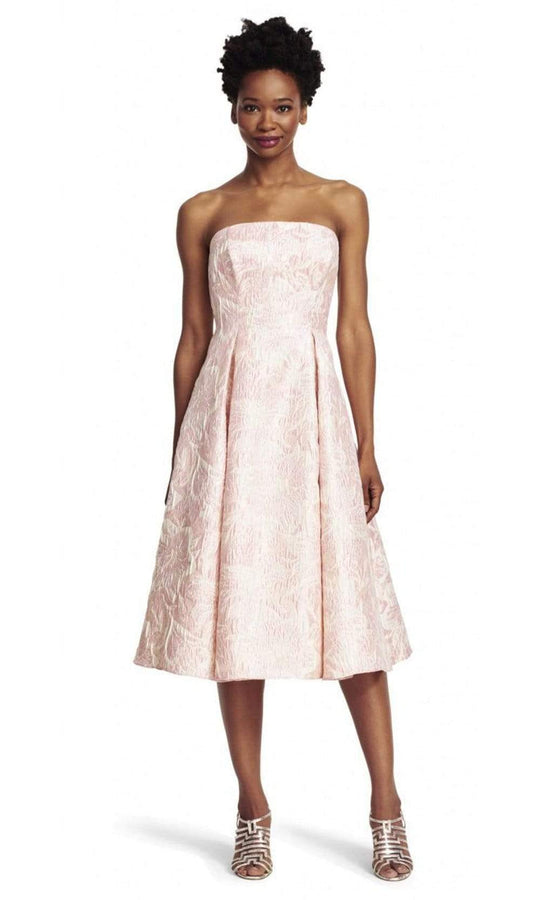 Adrianna Papell - Strapless Floral A-Line Dress 41911800 - 1 pc Pink In Size 12 Available CCSALE 12 / Pink