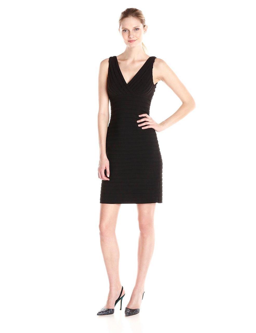 Adrianna Papell - V-Neck Short Jersey Dress 15250560 – Couture Candy