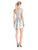 Aidan Mattox 151A11590 Metallic Jacquard Cocktail Dress - 1 Pc. Silver in size 2 Available CCSALE 2 / Silver