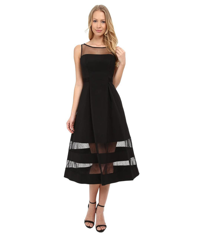 Aidan Mattox - Bateau Neck Ottoman Dress 54466240 Special Occasion Dress 0 / Black