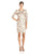 Aidan Mattox - Embroidered Bateau Neck Column Dress 151A10540 Special Occasion Dress 0 / Champagne