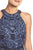 Aidan Mattox Halter Cutout High Slit Sheath Gown 54474110 - 1 pc Steel Blue In Size 10 Available CCSALE 10 / Steel Blue