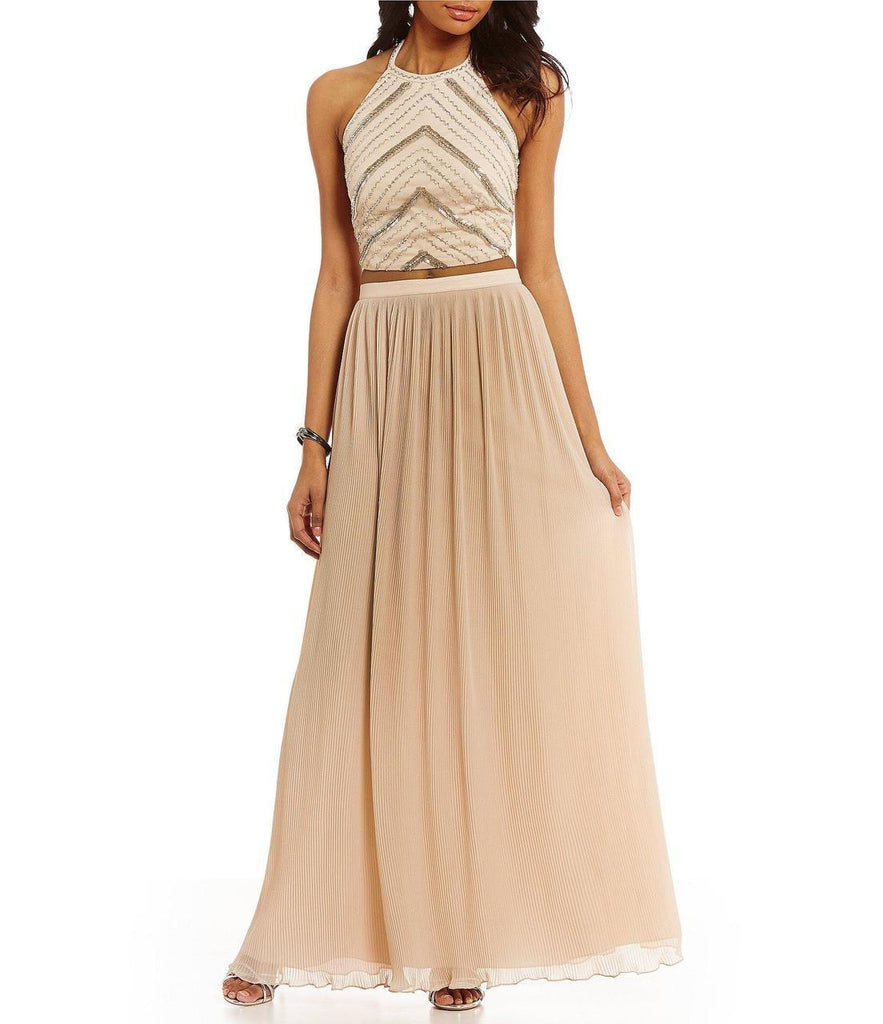 aidan mattox halter long dress Halter Draped Gown by Aidan AIDAN MATTOX