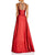 Aidan Mattox - Illusion Paneled Taffeta Evening Gown 54467610  - 2 pcs Ruby In Size 0 and 8 Available CCSALE
