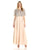 Aidan Mattox - MD1E201185 Embellished Caped Scoop Neck A-Line Gown Special Occasion Dress 0 / Blush