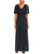 Aidan Mattox - MD1E201195 Short Flutter Sleeve Adorned Capelet Gown Special Occasion Dress 0 / Twilight