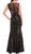 Aidan Mattox - MD1E201740 Floral Embellished V-Neck Sheath Gown Special Occasion Dress