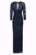 Aidan Mattox - MD1E201905 Lace Embroidered Bateau Column Dress Special Occasion Dress