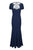 Aidan Mattox - MD1E203782 Embroidered Jewel Neck Crepe Trumpet Dress Evening Dresses