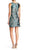 Aidan Mattox - Metallic Patterned A-Line Dress 151A10260 - 1 pc Teal In Size 10 Available CCSALE 10 / Teal