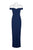 Aidan Mattox - MN1E202585 Off-Shoulder Scuba Crepe Long Sheath Dress Special Occasion Dress 00 / Navy