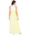 Aidan Mattox Pleated Brocatelle Halter Dress MN1E200900 - 1 pc Lemon In Size 6 Available CCSALE 6 / Lemon