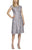 Alex Evenings - 1121570 Sequined Rosette Lace A-line Dress Cocktail Dresses 4 / Dove