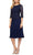 Alex Evenings - 1121796 Scallop Lace Top Tea Length Chiffon Dress Mother of the Bride Dresses 6 / Navy