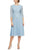 Alex Evenings - 1121796 Scallop Lace Top Tea Length Chiffon Dress Mother of the Bride Dresses 6 / Skyblue