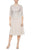 Alex Evenings - 1121796 Scallop Lace Top Tea Length Chiffon Dress Mother of the Bride Dresses 6 / Taupe