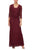 Alex Evenings - 1122012 Embroidered Lace A-line Dress Mother of the Bride Dresses 14 / Wine