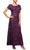 Alex Evenings - 112788 Soutache Lace Sequin Short Sleeve A-Line Gown Mother of the Bride Dresses 18 / Eggplant