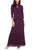 Alex Evenings - 125053 Jacquard Knit Glittered Evening Dress Mother of the Bride Dresses 4 / Eggplant